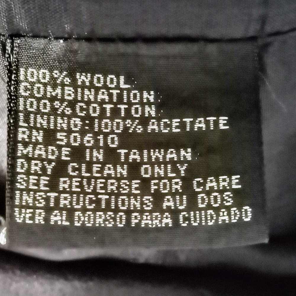 Albert Nipon Navy Blue Double Breasted Velvet Tri… - image 5